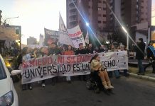 Masiva marcha en defensa de la universidad